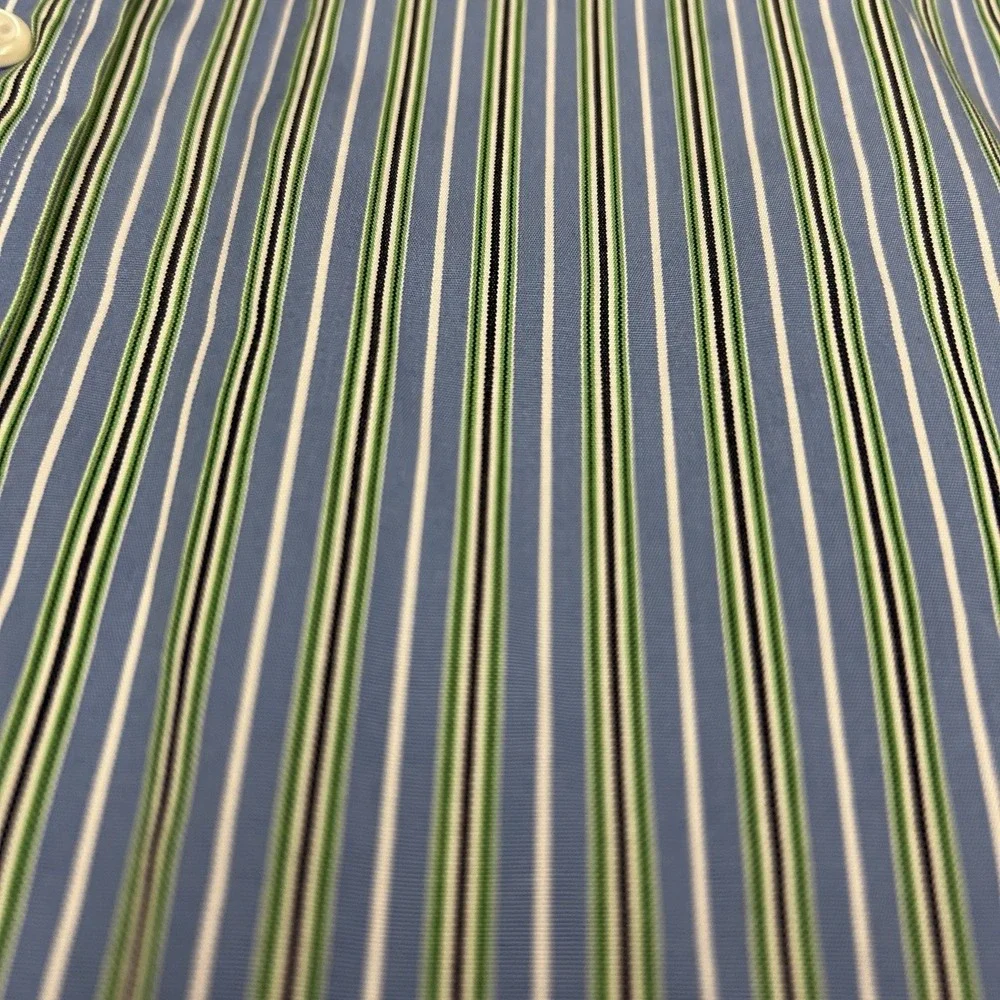 Polo Ralph Lauren Regent Classic Fit Button Up Shirt Mens 15.5 32/33 Blue Stripe